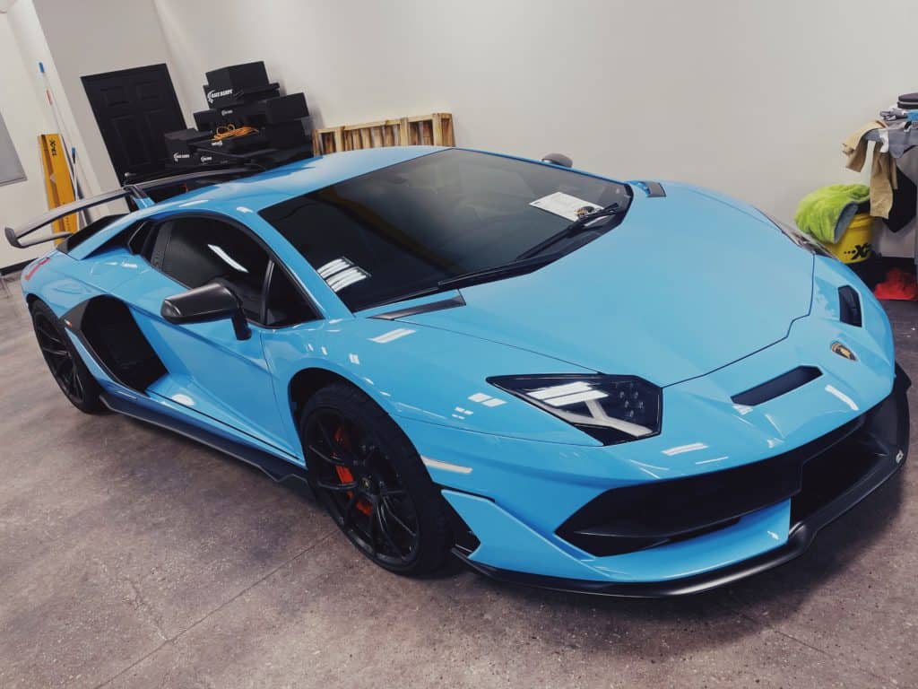ポヘミアグラス　ブルー XPEL Houston | Blog | Aventador SVJ Gets Ceramic Coated With XPEL