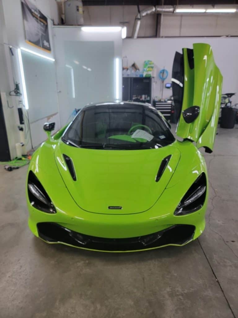 2020 mclaren 720s full front ultimate plus ppf and all glass prime xr plus window tint
