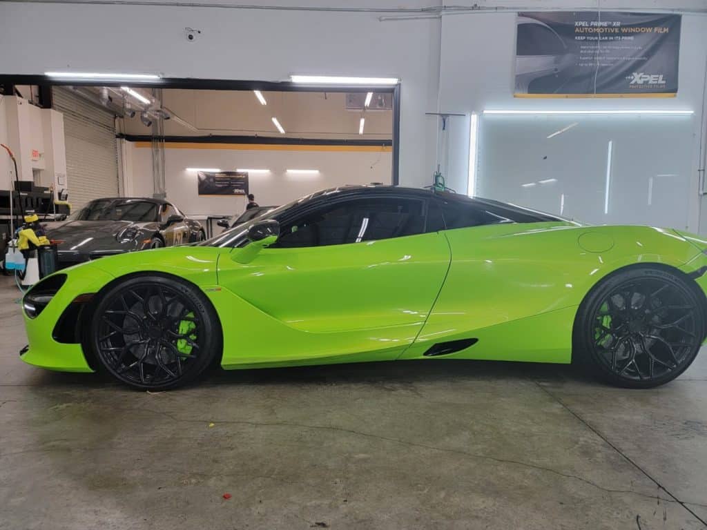 2020 mclaren 720s full front ultimate plus ppf and all glass prime xr plus window tint