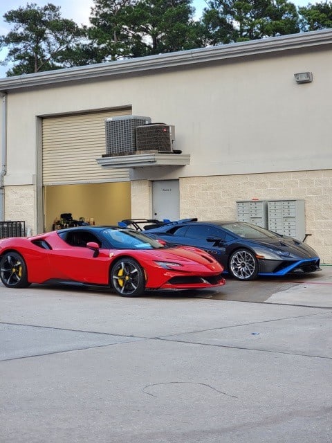 Red Ferrari SF90 Stradale full ultimate plus ppf wrap and prime xr plus window tint